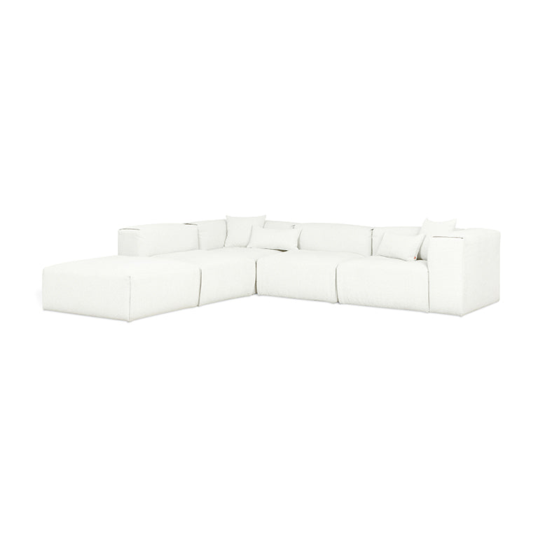 Nest Modular 5-PC Sectional in (Left Facing) Morris Bone