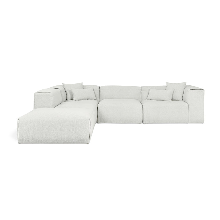 Nest Modular 5-PC Sectional in (Left Facing) Morris Fog