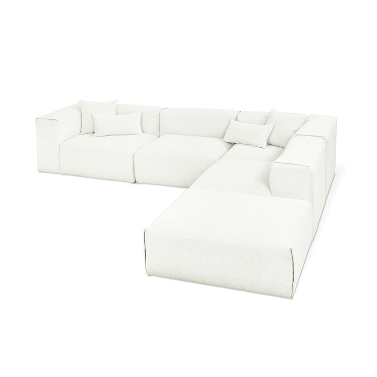 Nest Modular 5-PC Sectional in (Right Facing) Morris Bone
