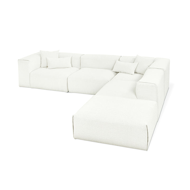 Nest Modular 5-PC Sectional in (Right Facing) Morris Bone