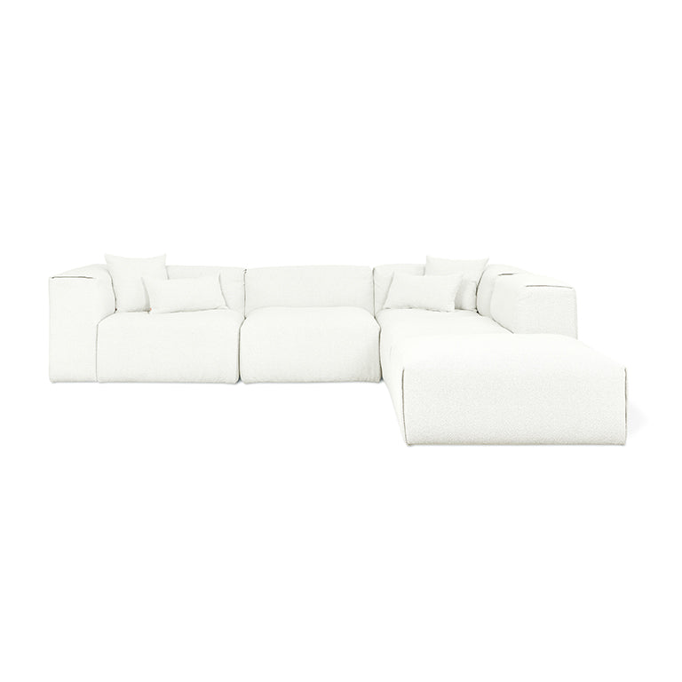 Nest Modular 5-PC Sectional in (Right Facing) Morris Bone