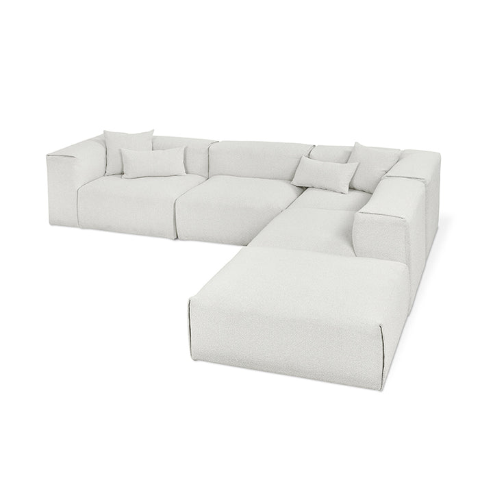 Nest Modular 5-PC Sectional in (Right Facing) Morris Fog