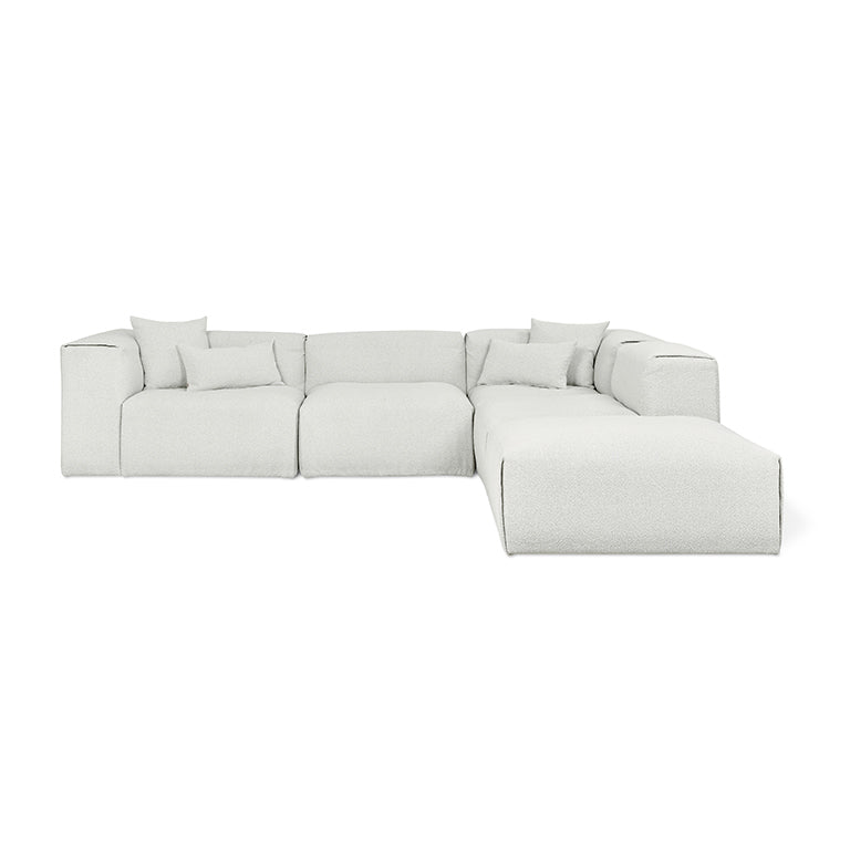 Nest Modular 5-PC Sectional in (Right Facing) Morris Fog