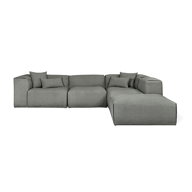 Nest Modular 5-PC Sectional in (Right Facing) Morris Scoria
