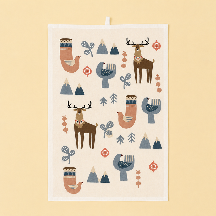 Nordic Noel Tea Towel