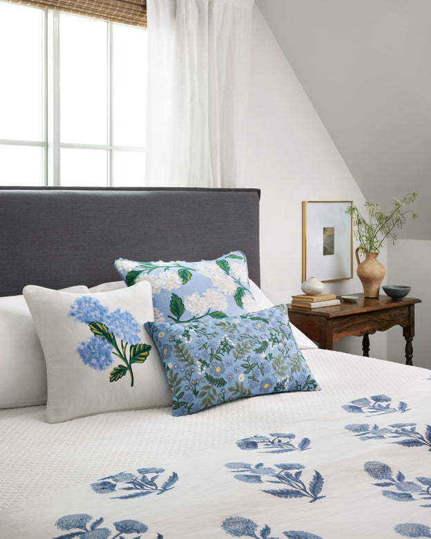 Blue Hydrangea Cushion