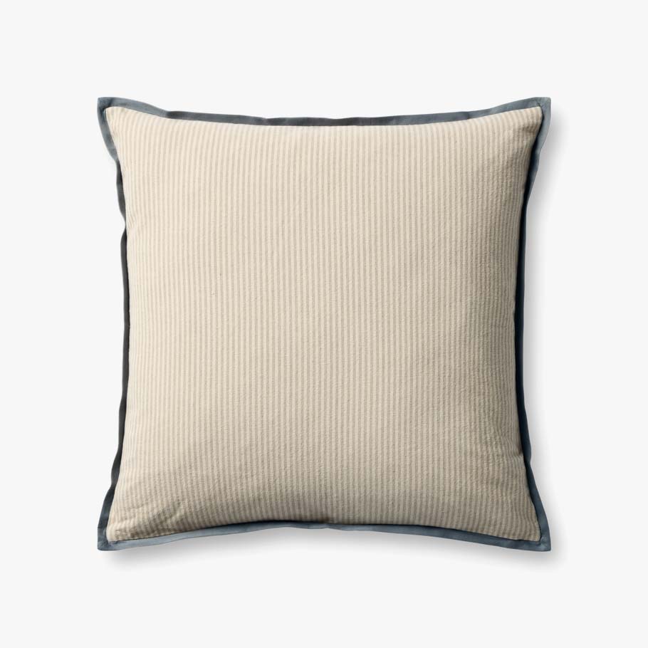 Jeremiah Blue Stripe Cushion 22"x22"