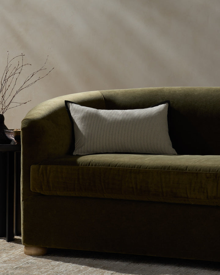 Jeremiah Black Stripe Cushion 13"x21"