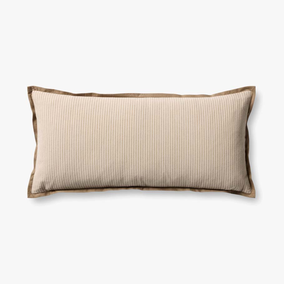 Jeremiah Brown Stripe Cushion 12"x27"
