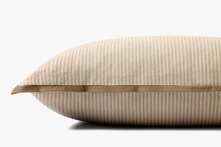 Jeremiah Brown Stripe Cushion 12"x27"