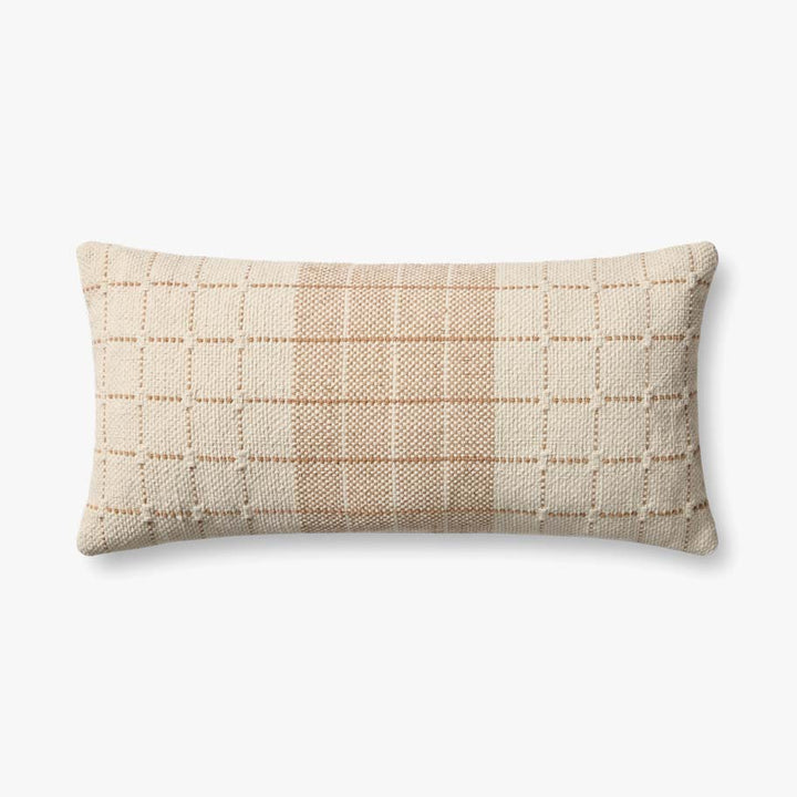 Rust Windowpane Cushion, 12" x 27"