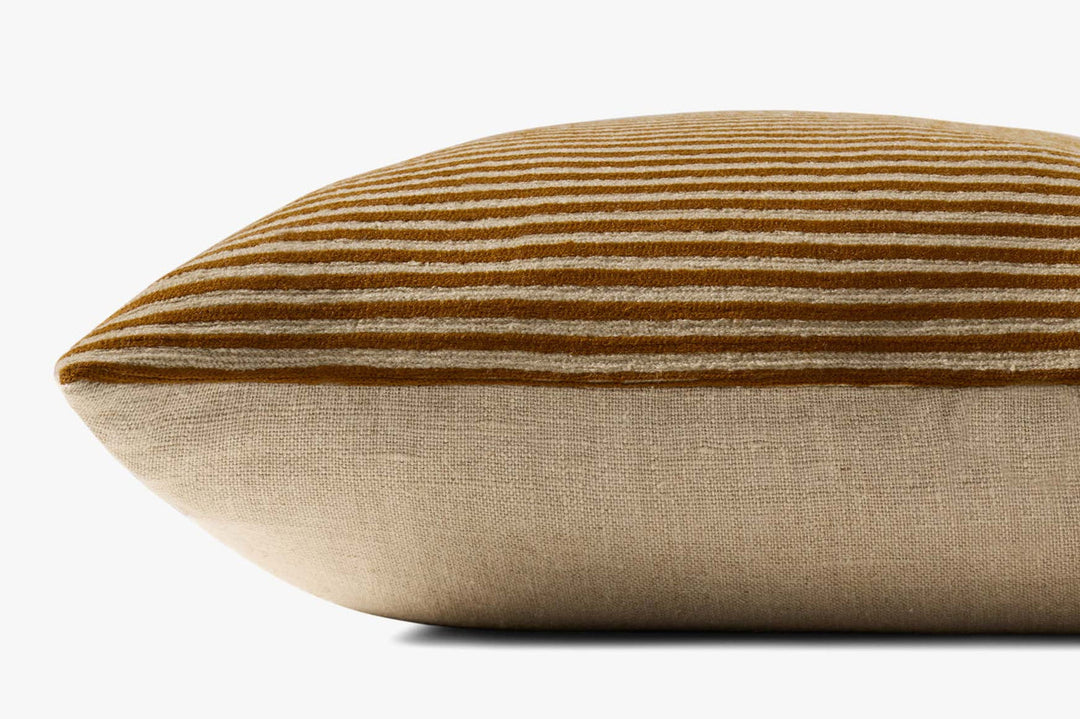 Striped Cushion, Mustard 18" x 18"