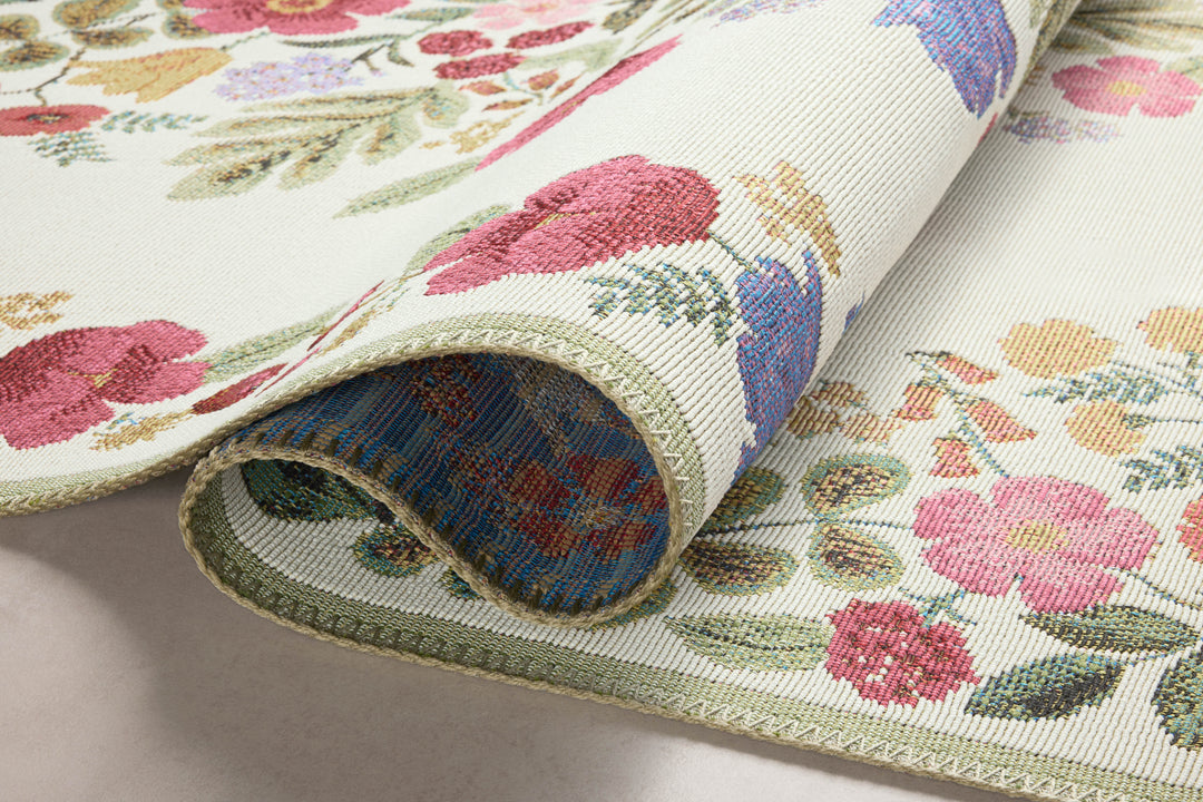 Rifle Paper Co. x Loloi Perennial Cream Rugs