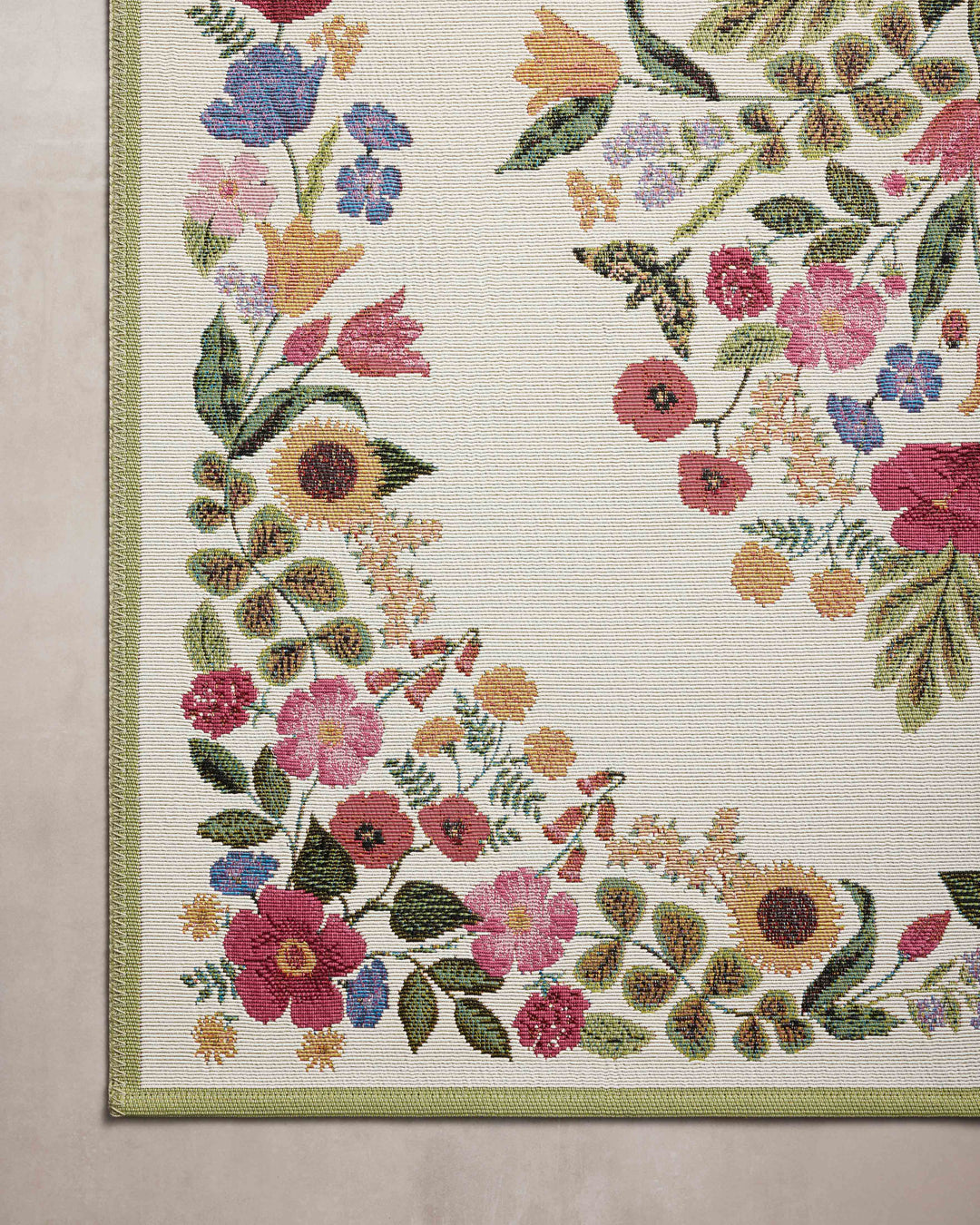 Rifle Paper Co. x Loloi Perennial Cream Rugs