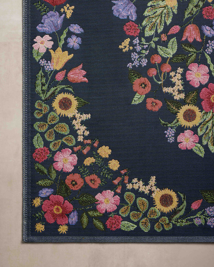 Rifle Paper Co. x Loloi Perennial Navy Rugs