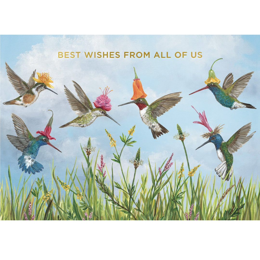 Best Wishes Hummingbirds Card