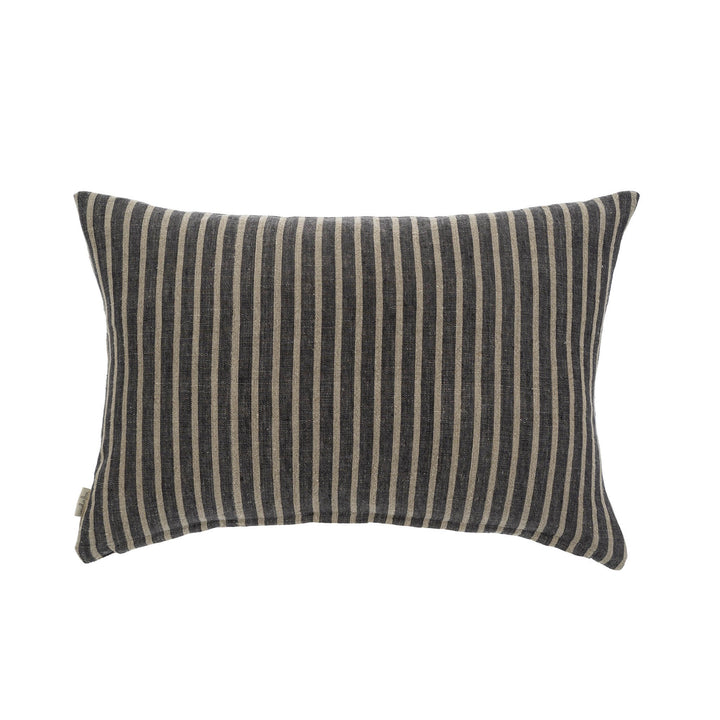 Pinstripe Linen Cushion Grey 16x24