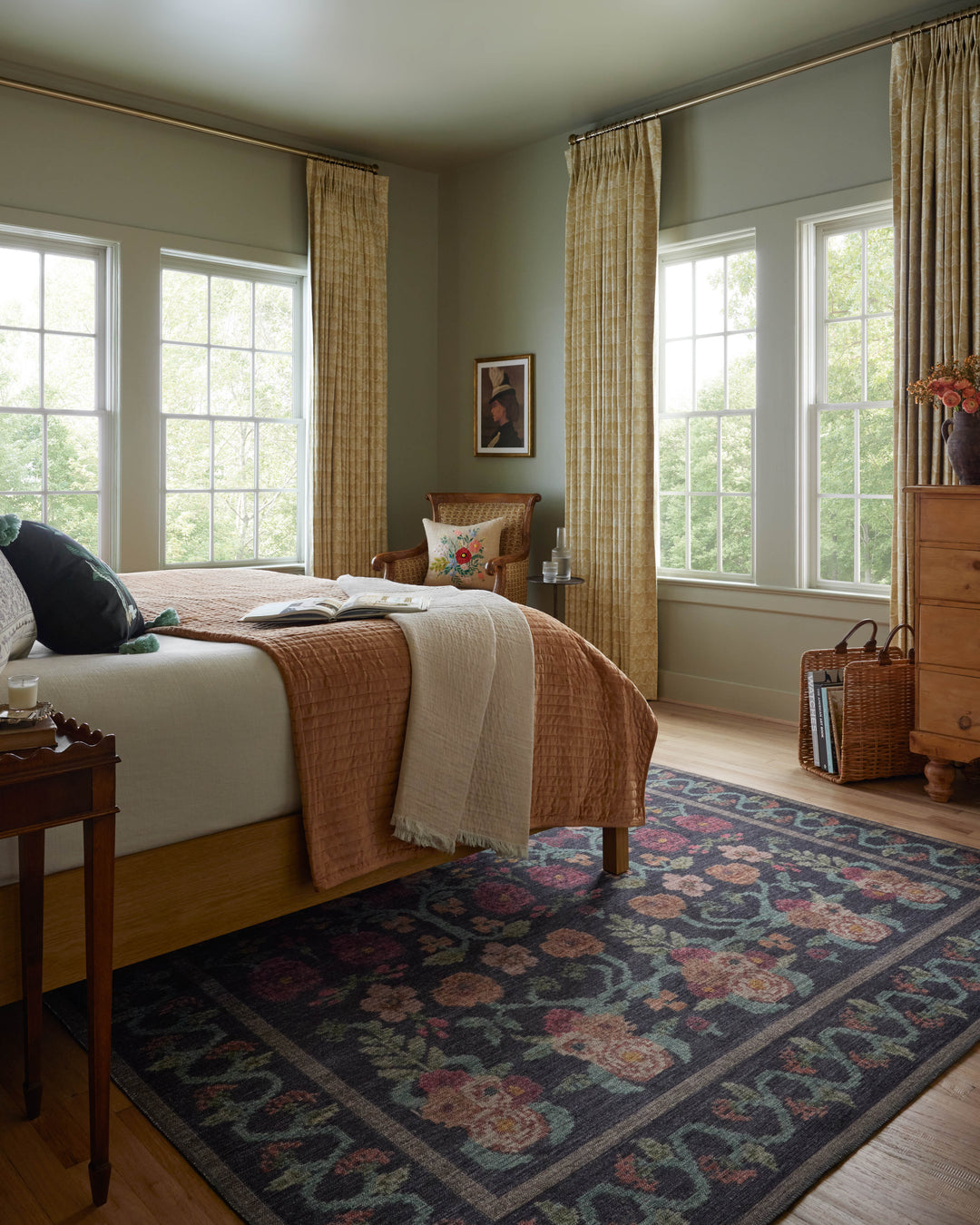 Rifle Paper Co. x Loloi Rosa Black Rugs