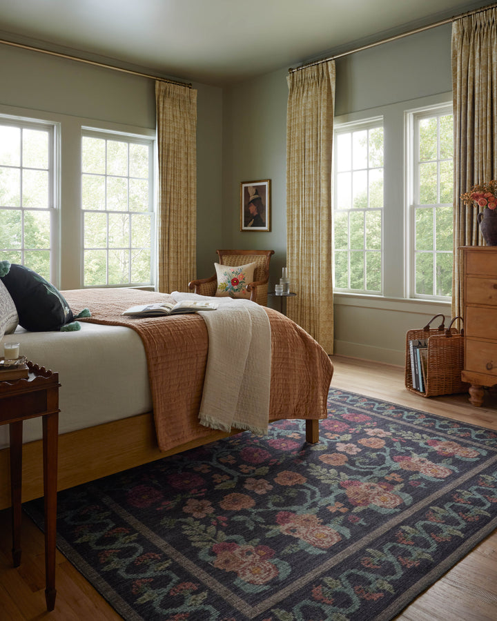 Rifle Paper Co. x Loloi Rosa Black Rugs