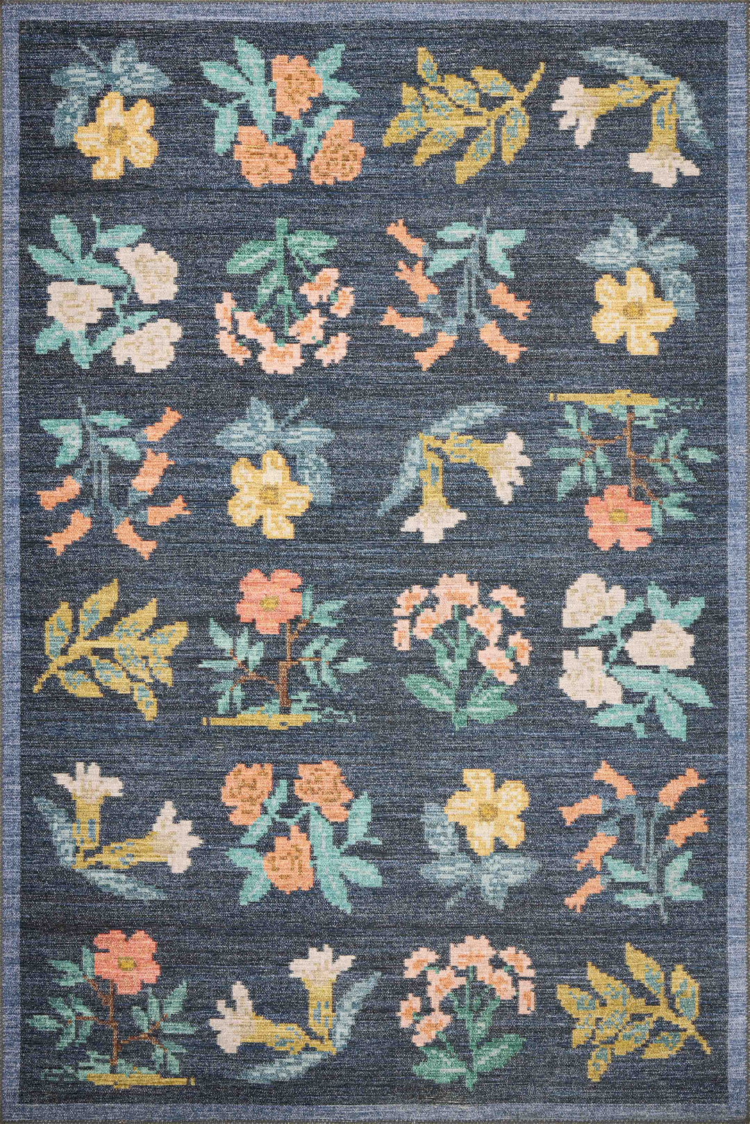 Rifle Paper Co. x Loloi Rosa Navy Rugs