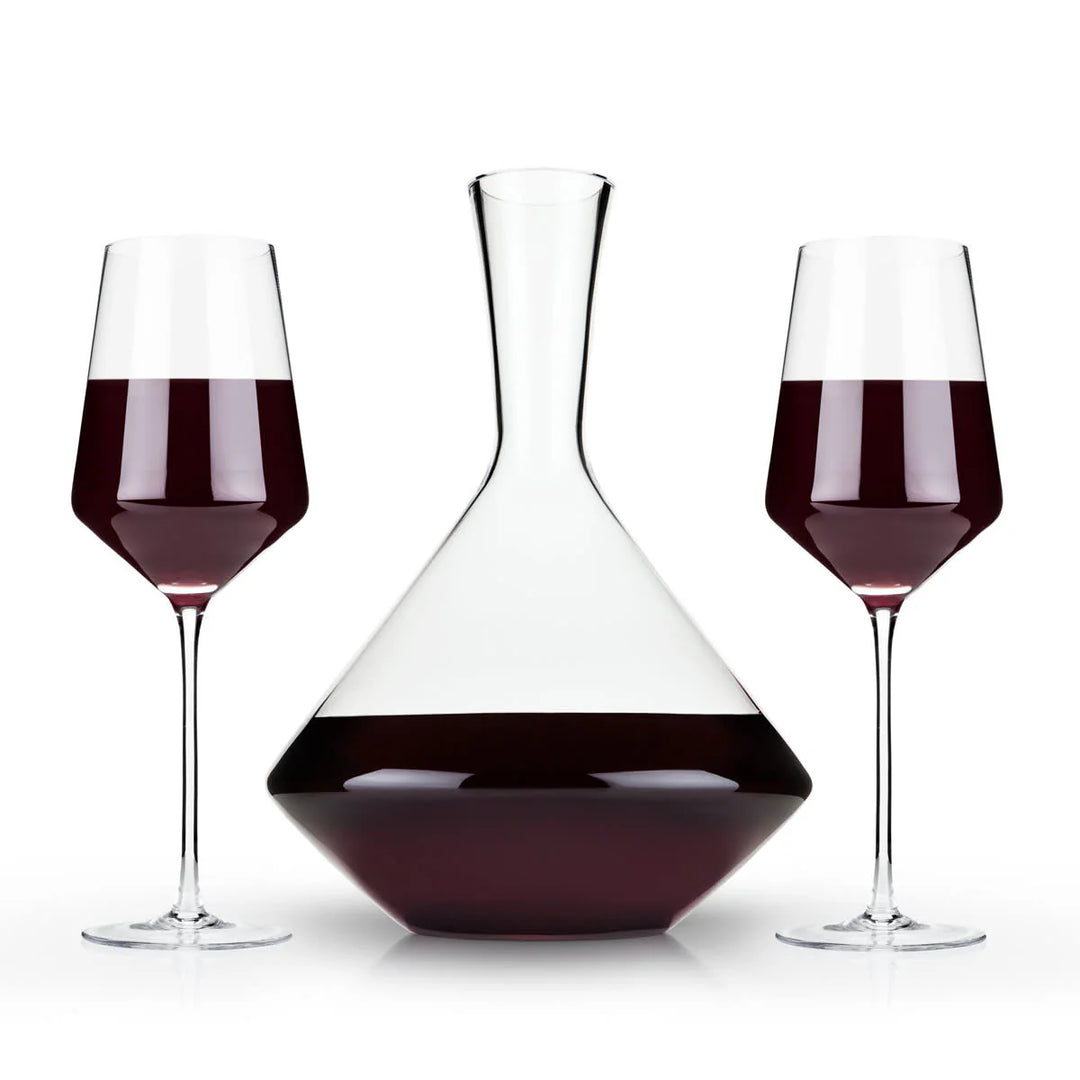 Raye Crystal Decanter & Wine Glasses Set