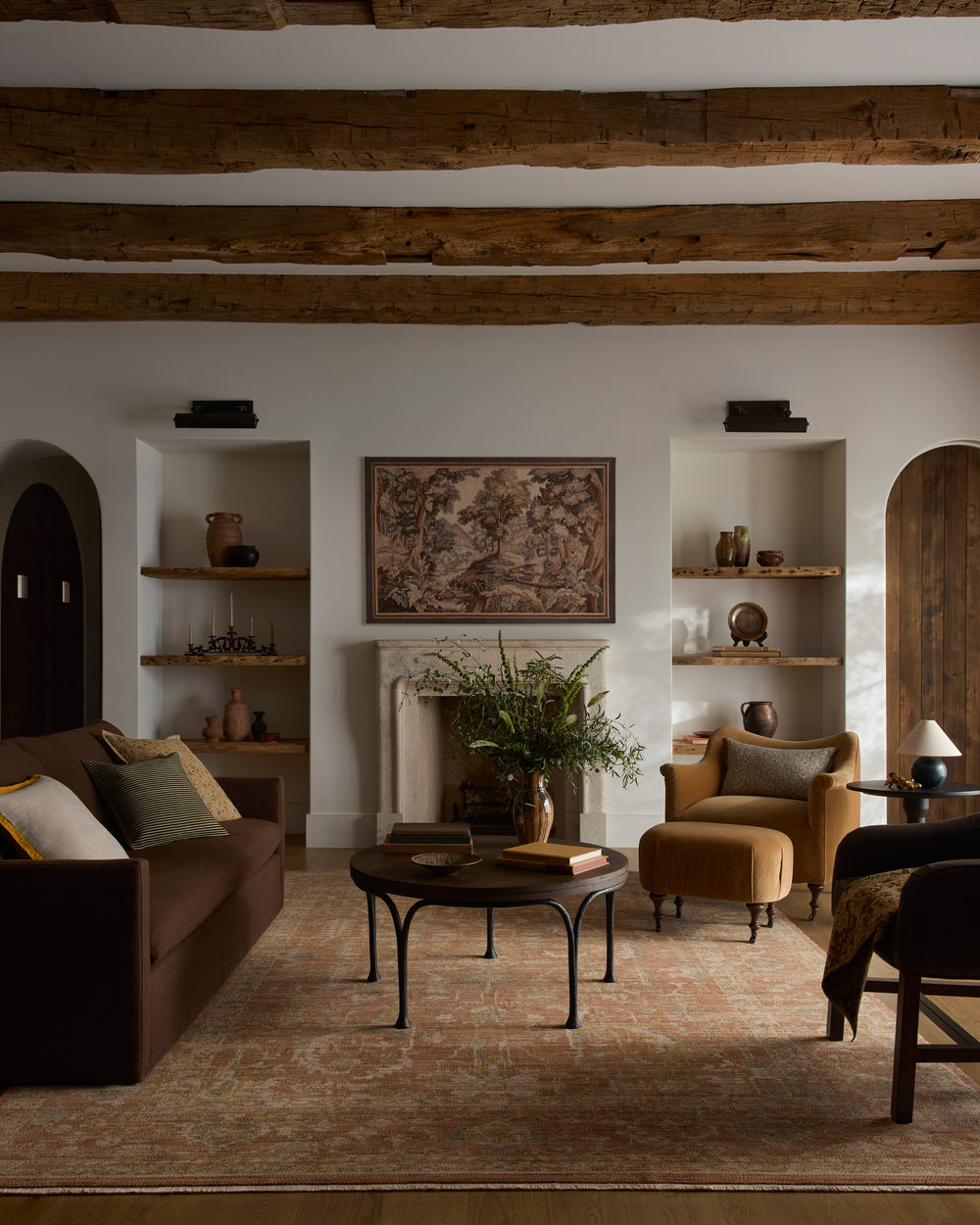 Loloi Reign Terracotta / Sky Rug detail image