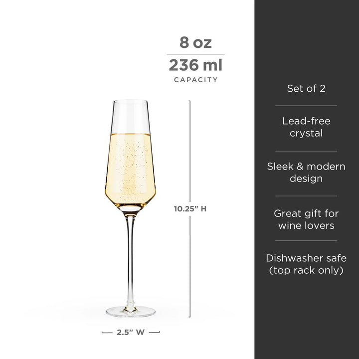 Raye Crystal Champagne Flutes - Set of 2