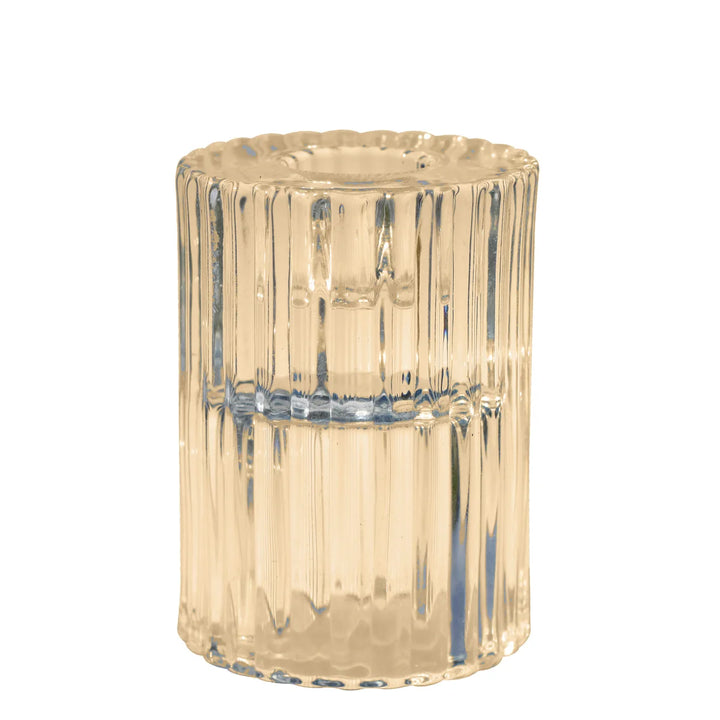 Rillo Candle Holder - Large, Champagne