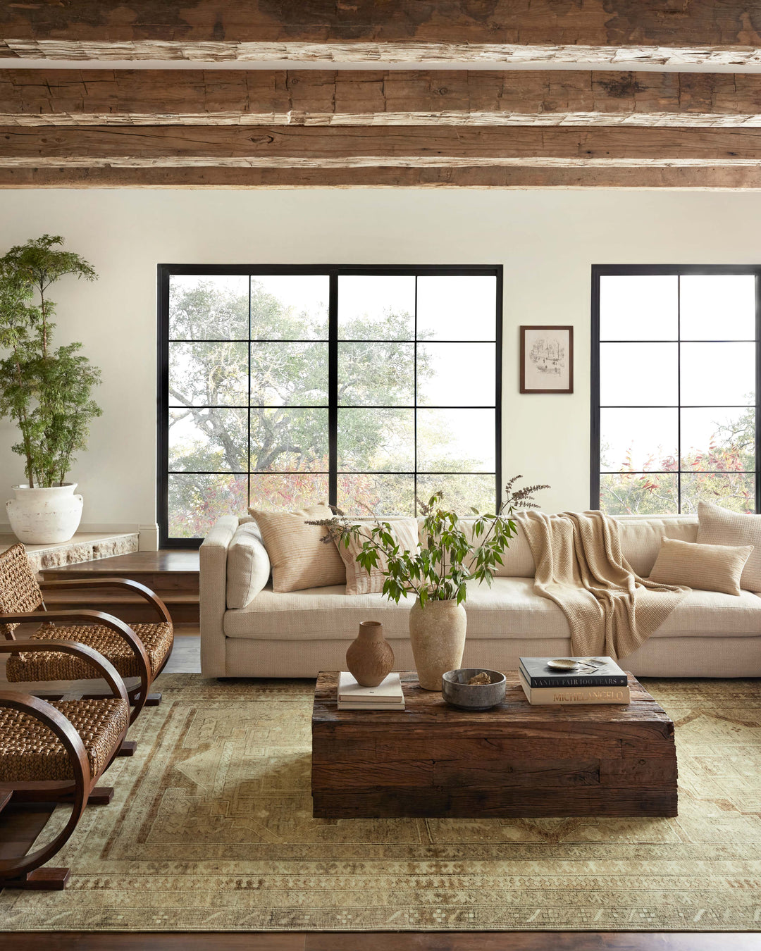 Magnolia Home by Joanna Gaines x Loloi Sinclair Khaki / Tobacco Rugs