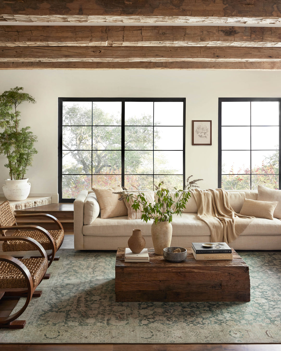 Magnolia Home by Joanna Gaines x Loloi Sinclair Jade / Sand Rugs