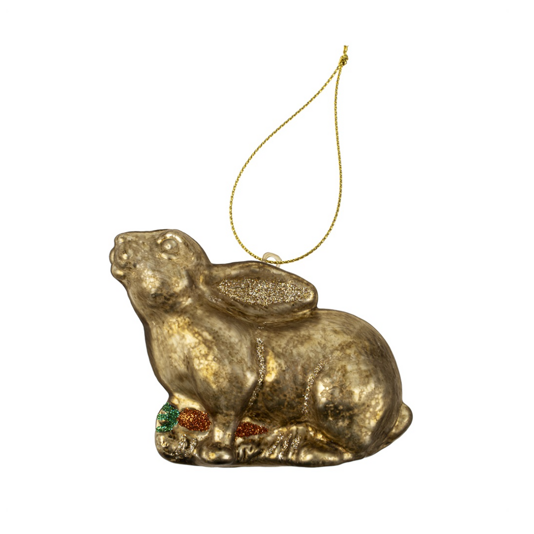 Golden Rabbit Ornament