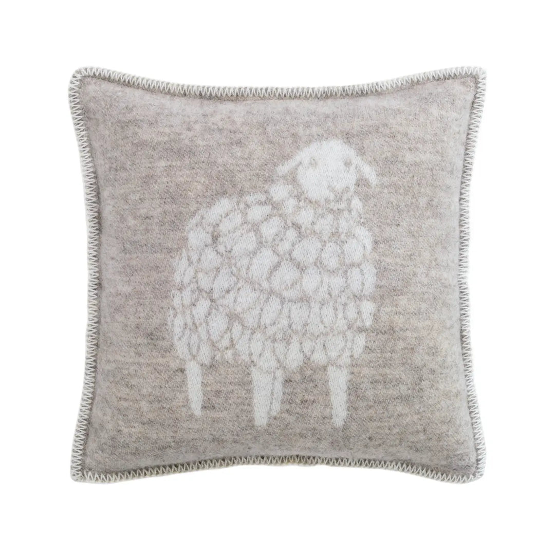 Sheep Beige Wool Cushion