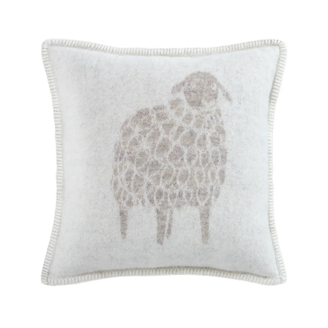 Sheep Beige Wool Cushion