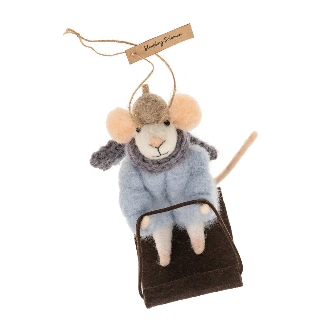 Felt Mice Sledding Soloman