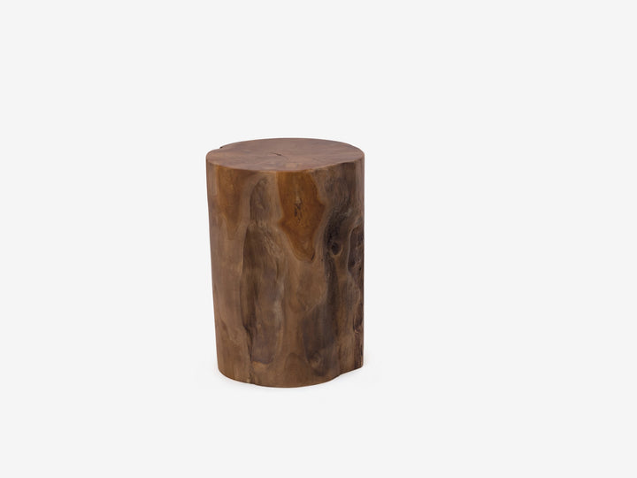 Solid Teak Stool - Cylinder