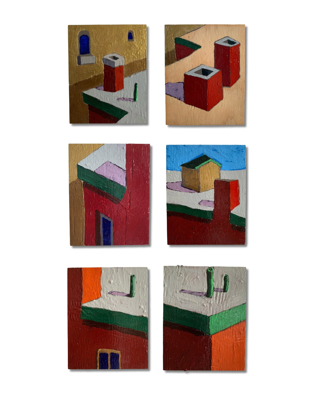 Imaginary Rooftops, set of 6