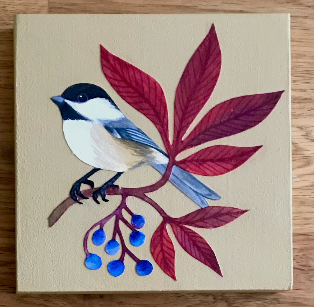 Virginia Creeper Chickadee #2