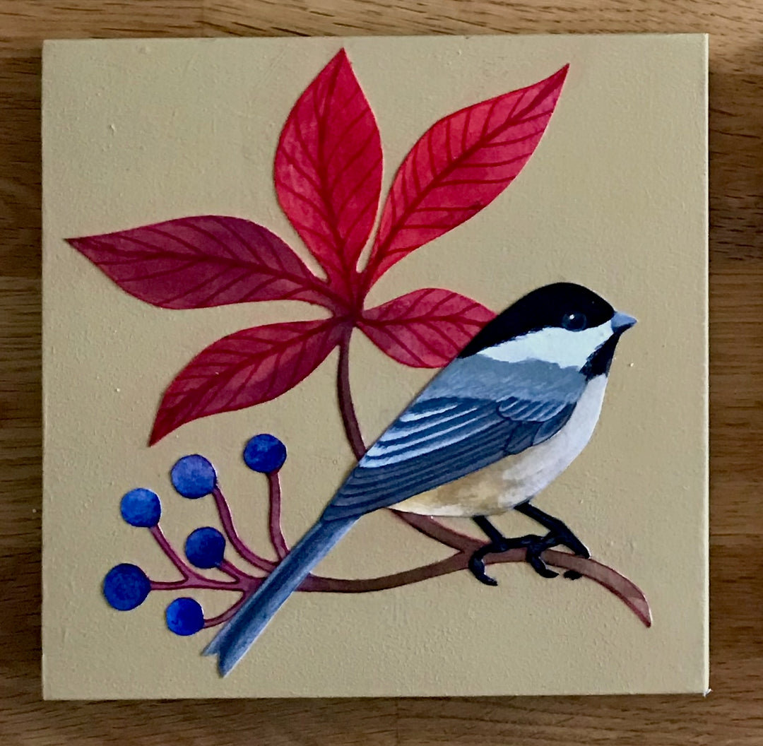 Virginia Creeper Chickadee #3