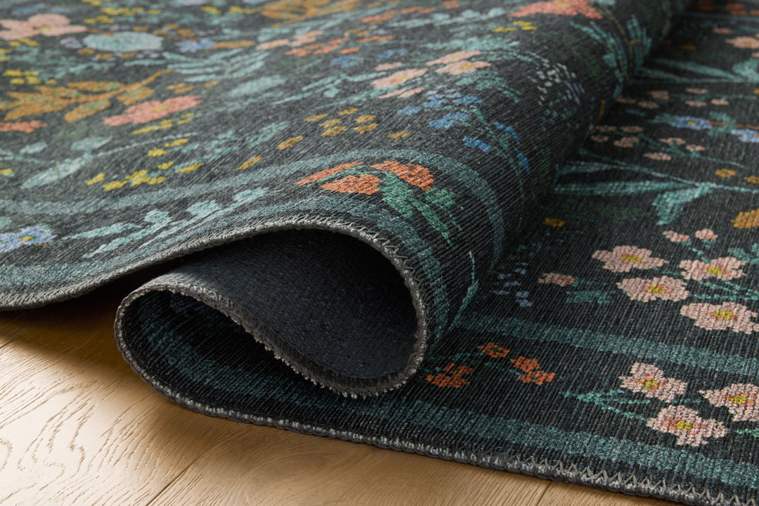 Rifle Paper Co. x Loloi Wildwood Charcoal  Round Rugs