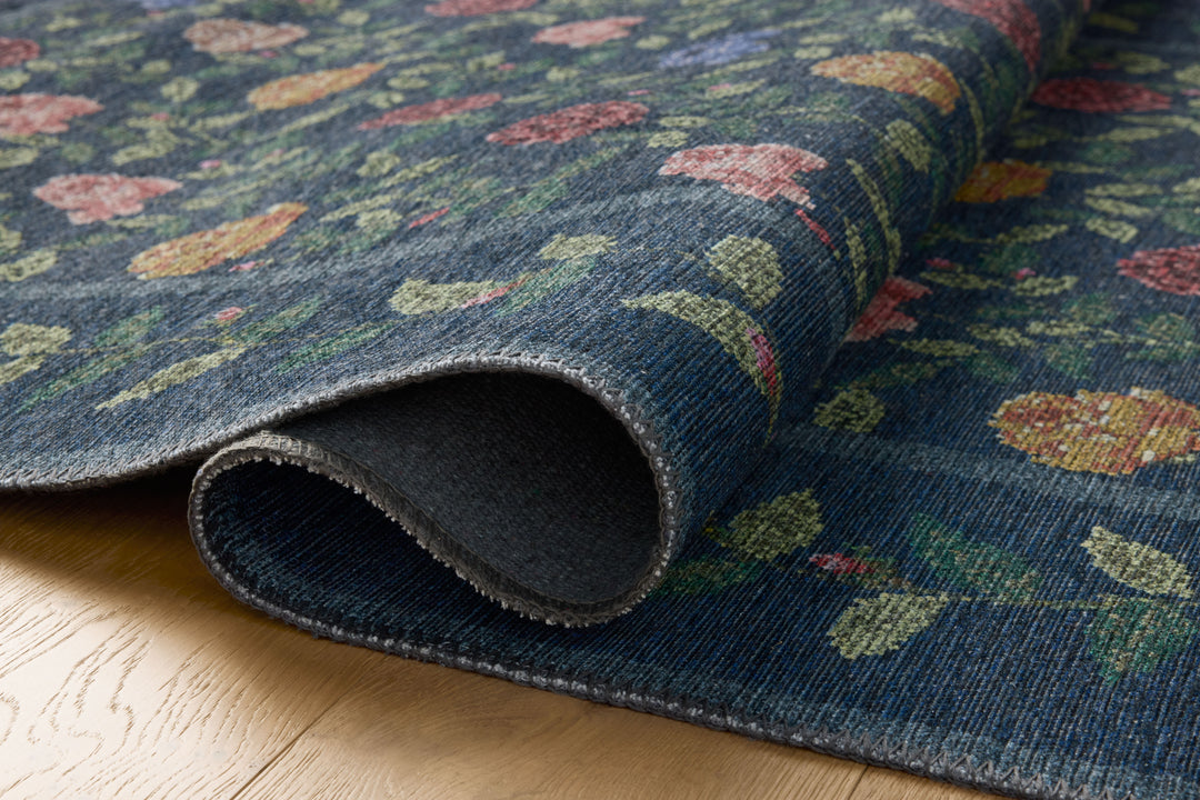 Rifle Paper Co. x Loloi Wildwood Navy  Round Rugs