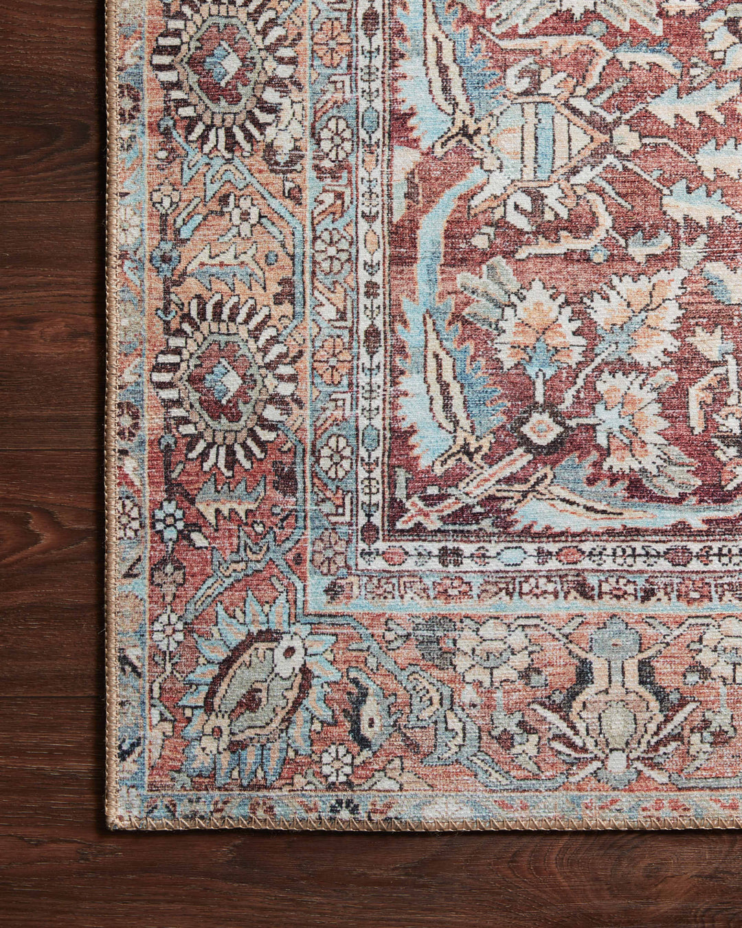 Loloi II Wynter Tomato / Teal Rugs