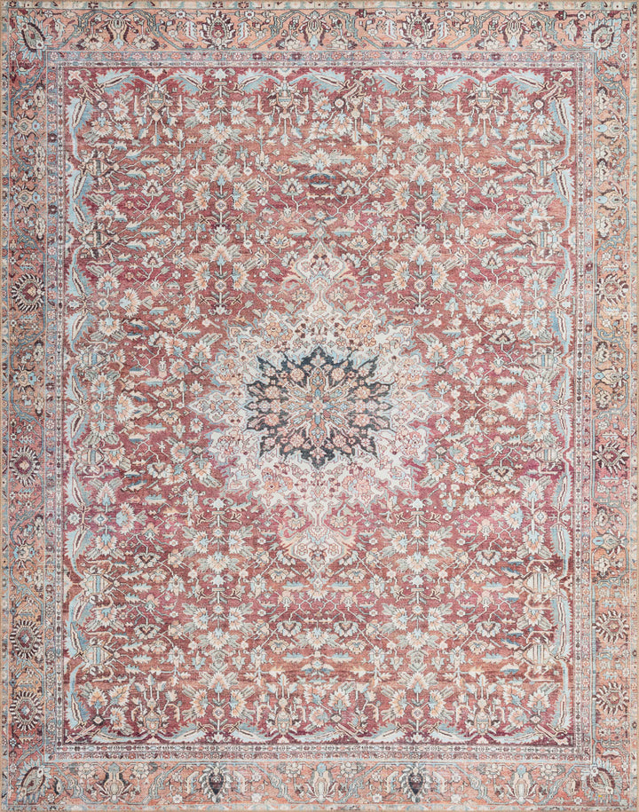 Loloi II Wynter Tomato / Teal Rugs