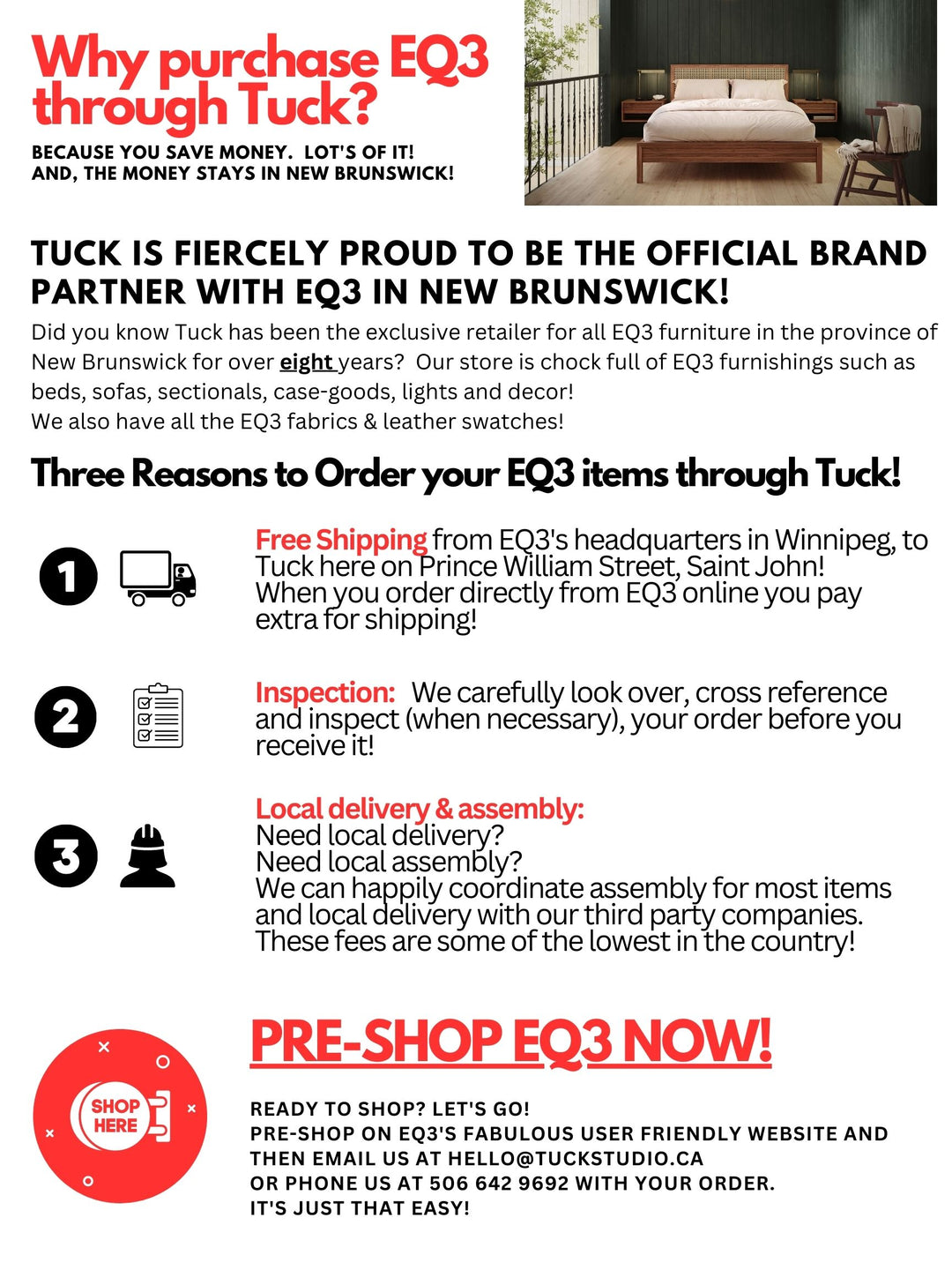 Purchase your EQ3 Office through Tuck & Save Money!