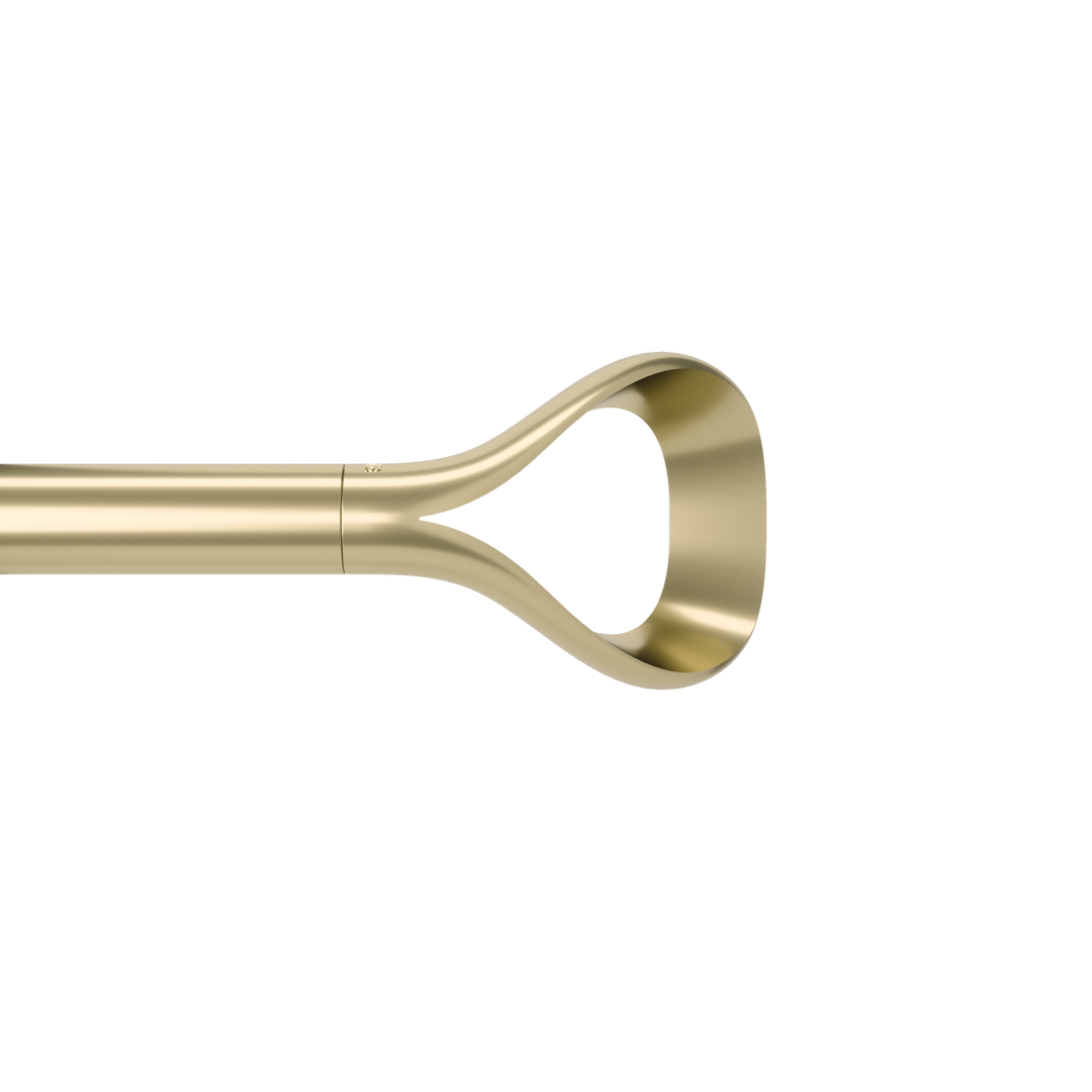 Single Curtain Rods | color: Gold | size: 42-120"""" (107-305 cm) | diameter: 1"""" (2.5 cm)