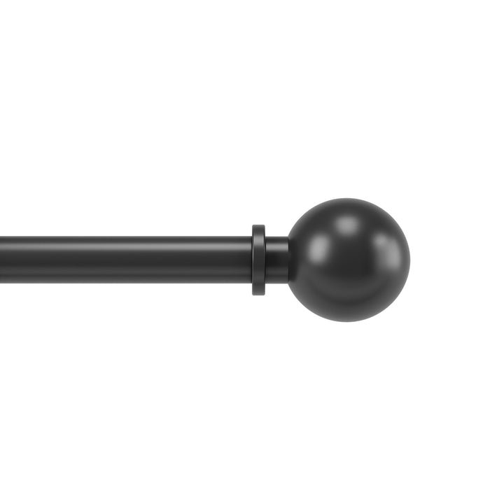 Single Curtain Rods | color: Eco-Friendly Matte-Black | size: 36-72"""" (91-183 cm) | diameter: 1"""" (2.5 cm)