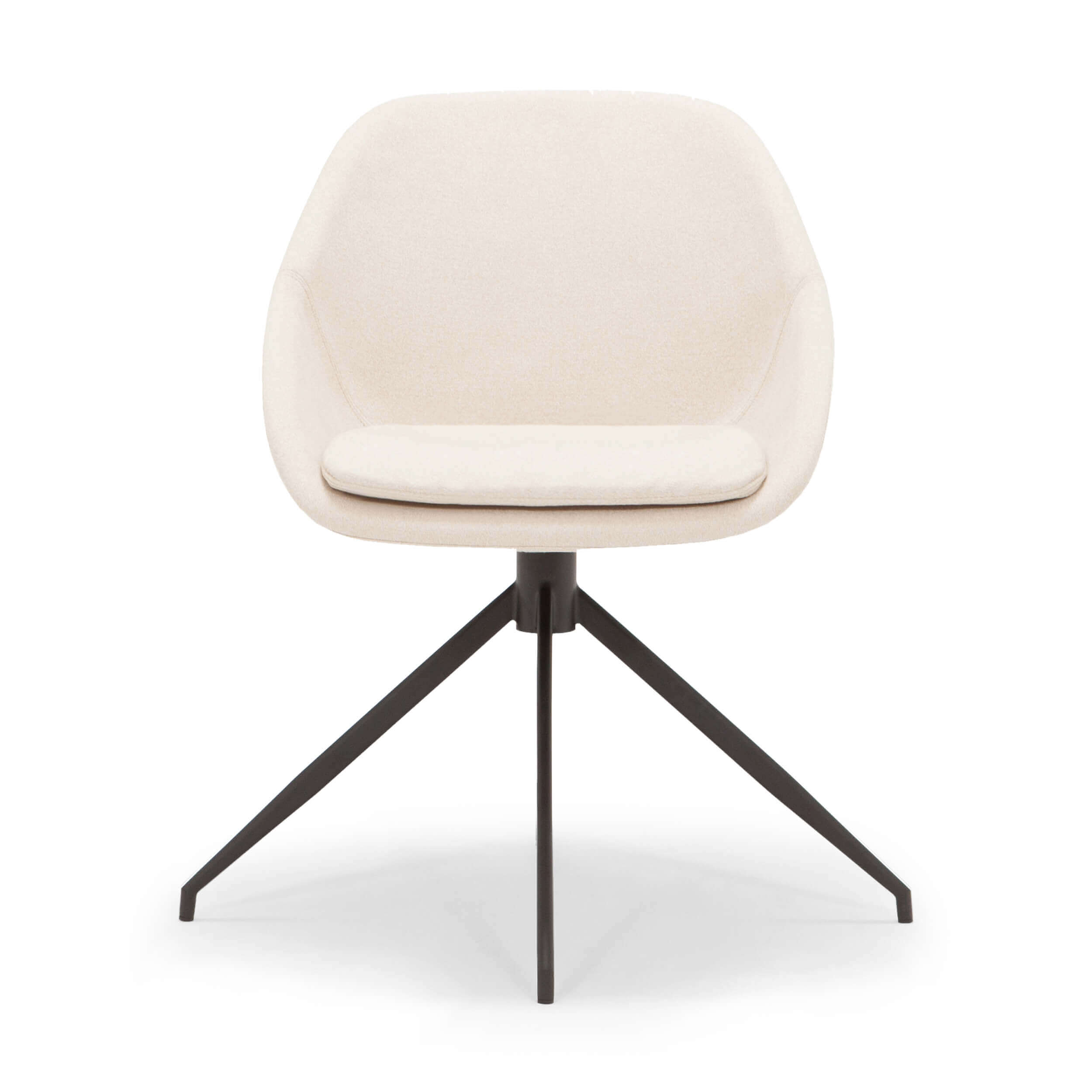 Nixon Dining Chair – Light Beige Fabric | Swivel & Support – TUCK