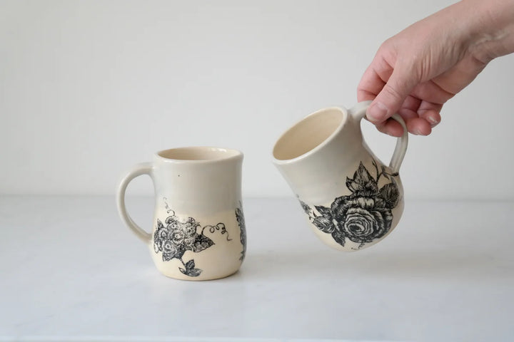 Black & White Floral Mug