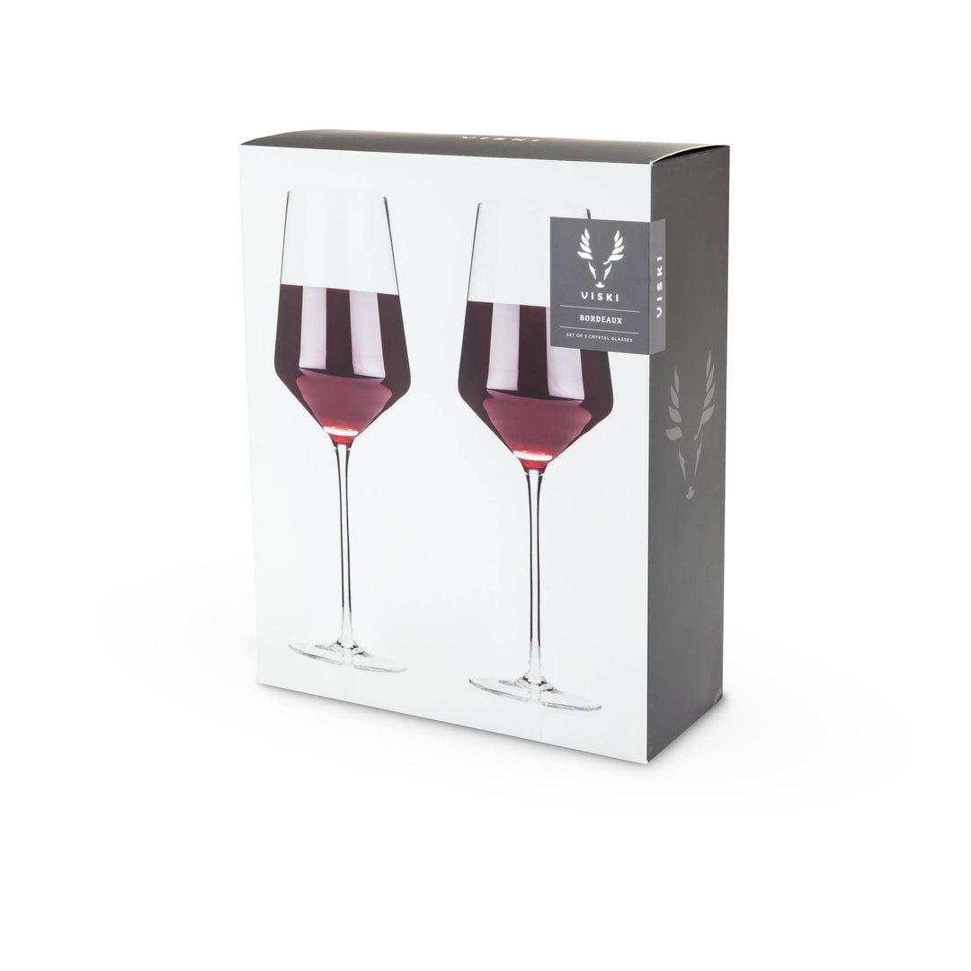 Raye Crystal Bordeaux Glasses - Set of 2