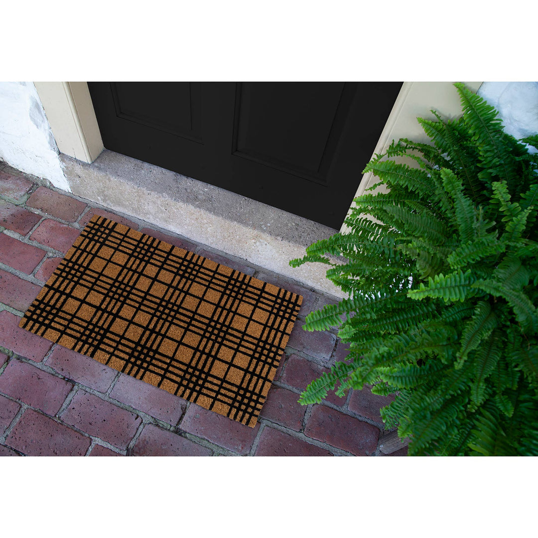 Plaid Coir Doormat