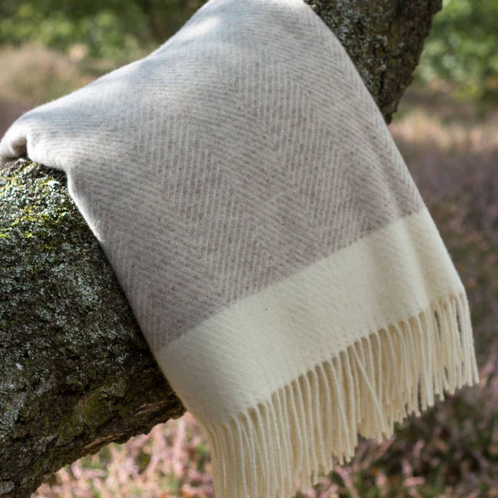 Florence Wool Throw, Beige